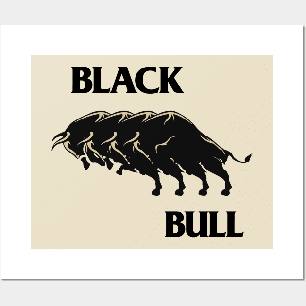 BLACK BULL BULLS Wall Art by QinoDesign